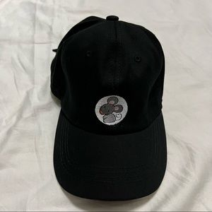Black embroidered mouse baseball cap